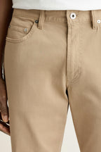 Italian Brushed 5-Pocket Pants - dark khaki