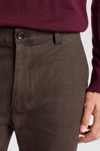 Brushed Herringbone Chino