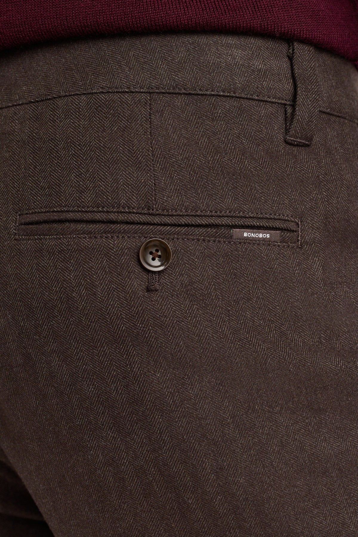 Brushed Herringbone Chino