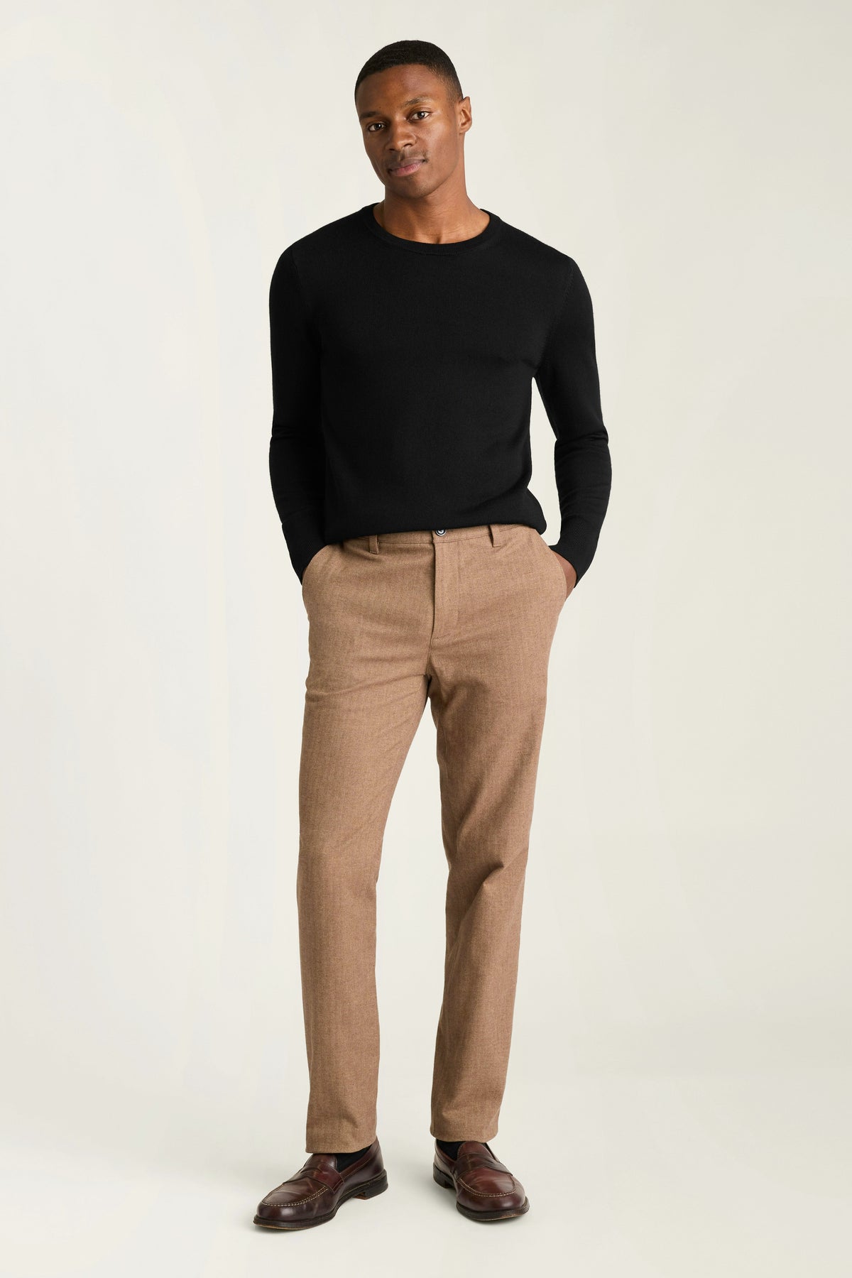 Brushed Herringbone Chino