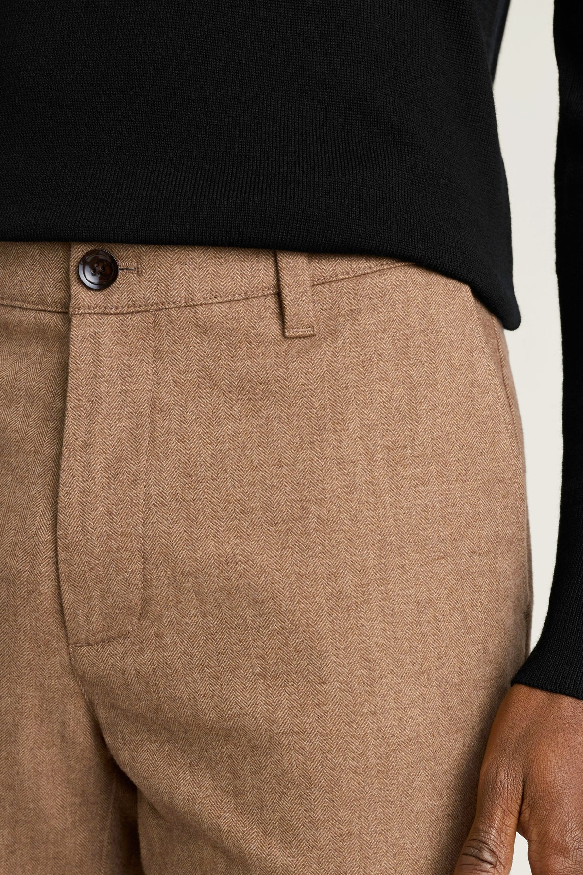 Brushed Herringbone Chino