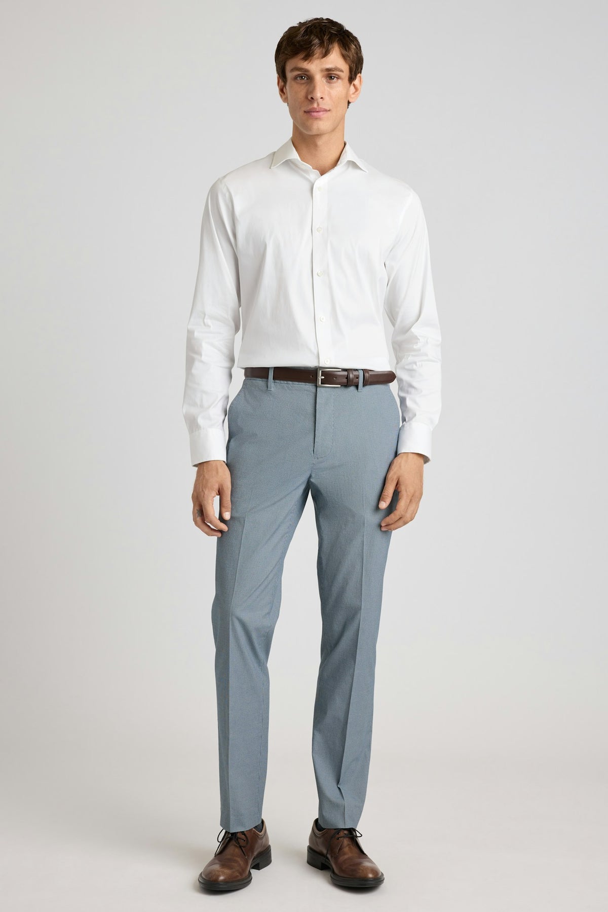 Weekday Warrior Dress Pants - wednesday blue micro houndstooth