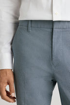 Weekday Warrior Dress Pants - wednesday blue micro houndstooth