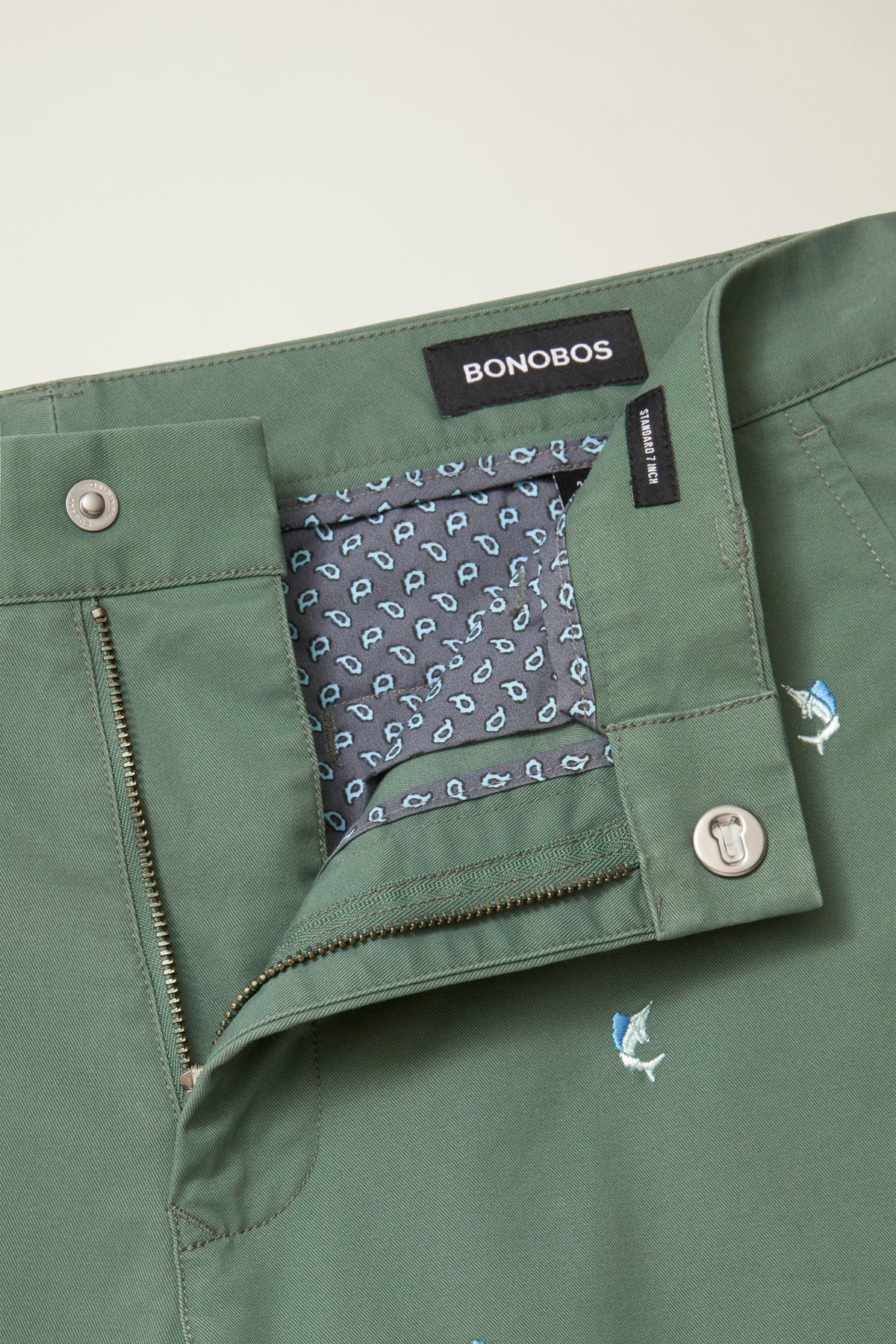 The Embroidered Chino Short