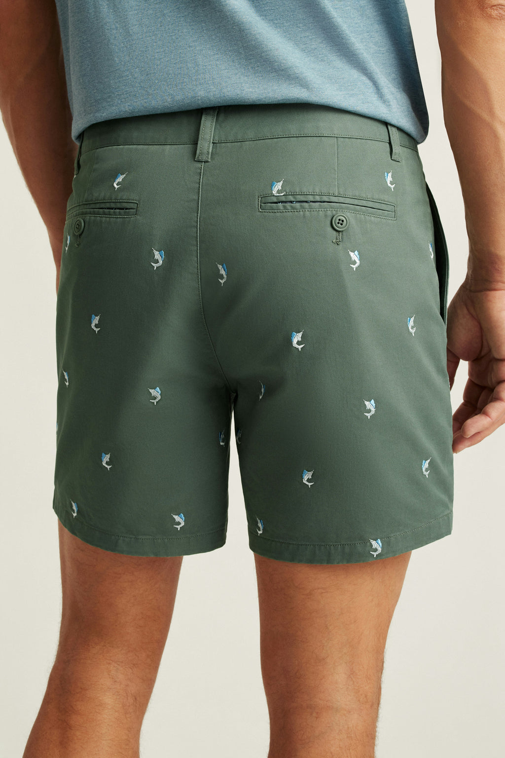 The Embroidered Chino Short