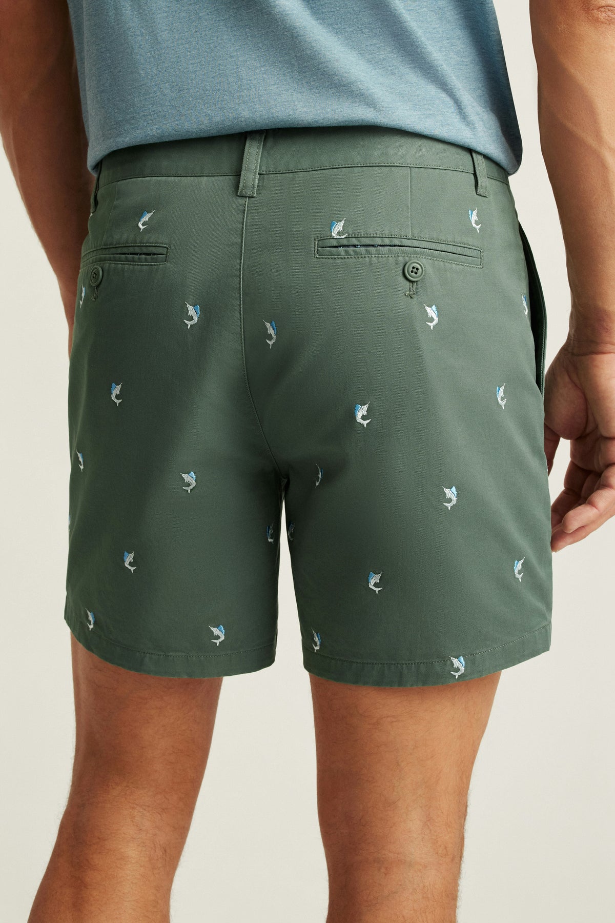 The Embroidered Chino Short