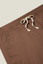 Nomad Short - brown olive leaf embroidery