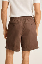 Nomad Short - brown olive leaf embroidery