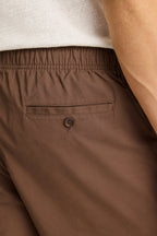 Nomad Short - brown olive leaf embroidery