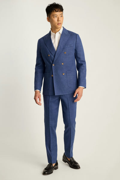 Jetsetter Italian Linen Double Breasted Suit