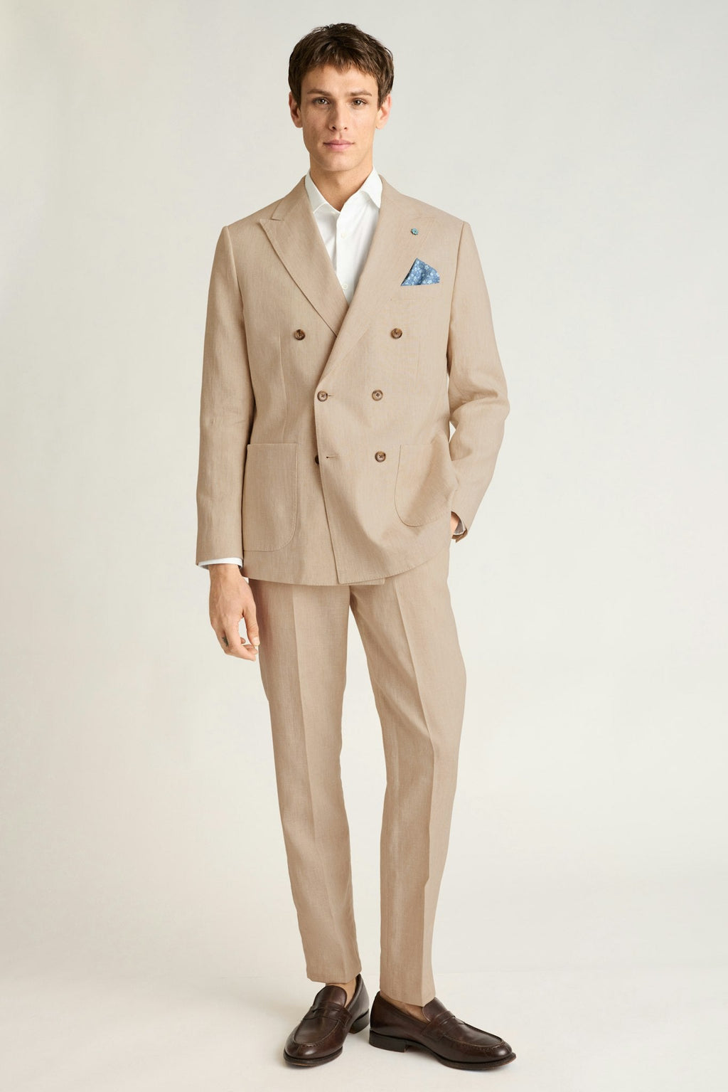 Jetsetter Italian Linen Double Breasted Blazer
