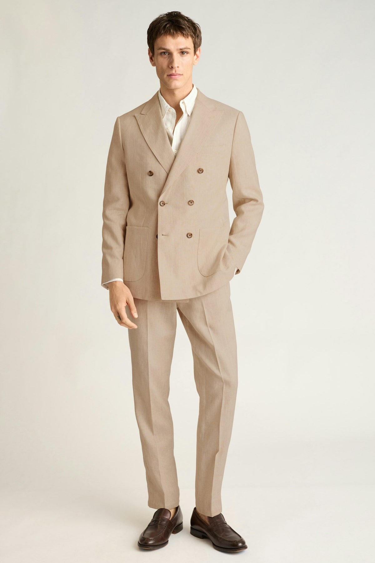 Jetsetter Italian Linen Double Breasted Blazer