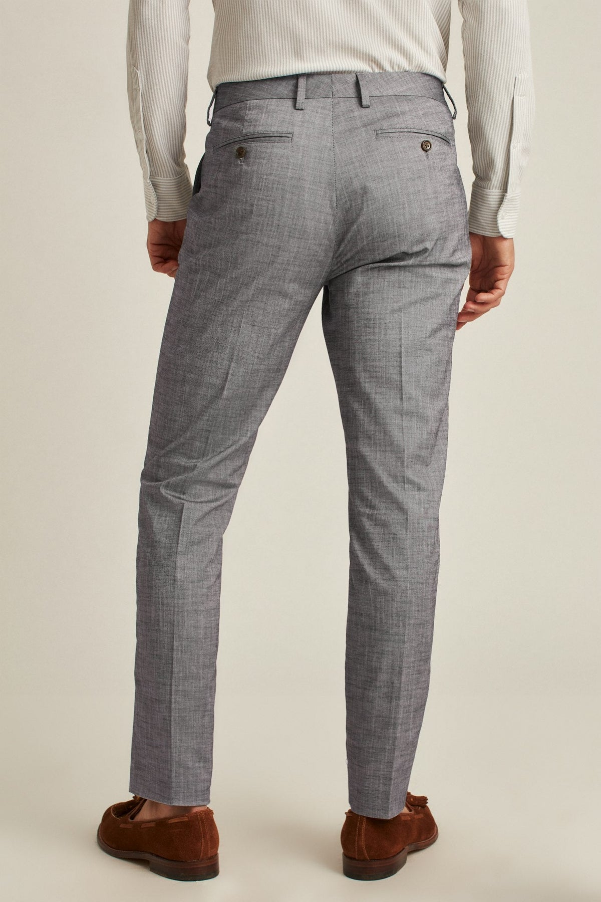 Stretch Chambray Suit Pant