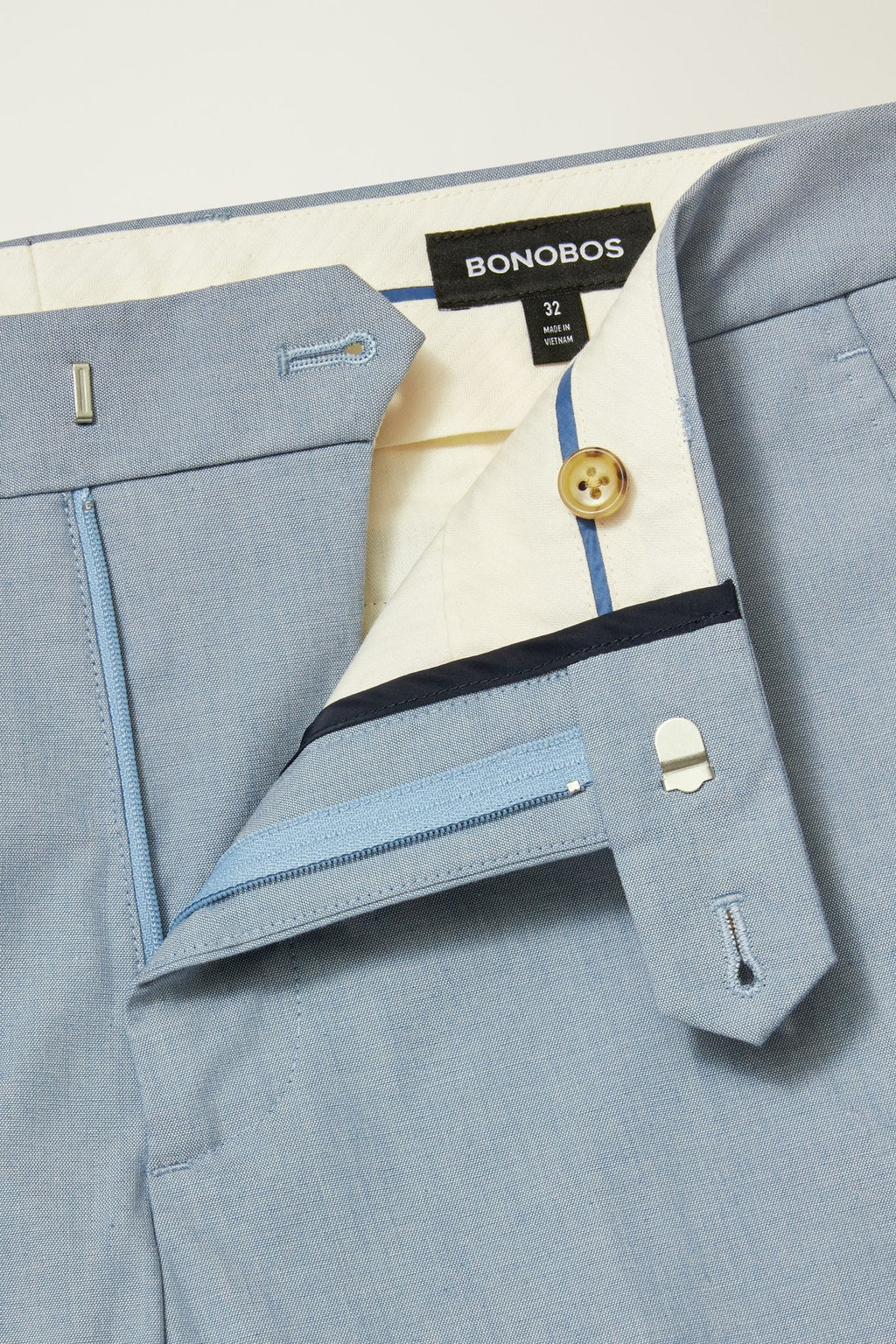 Portuguese Stretch Chambray Suit Pant