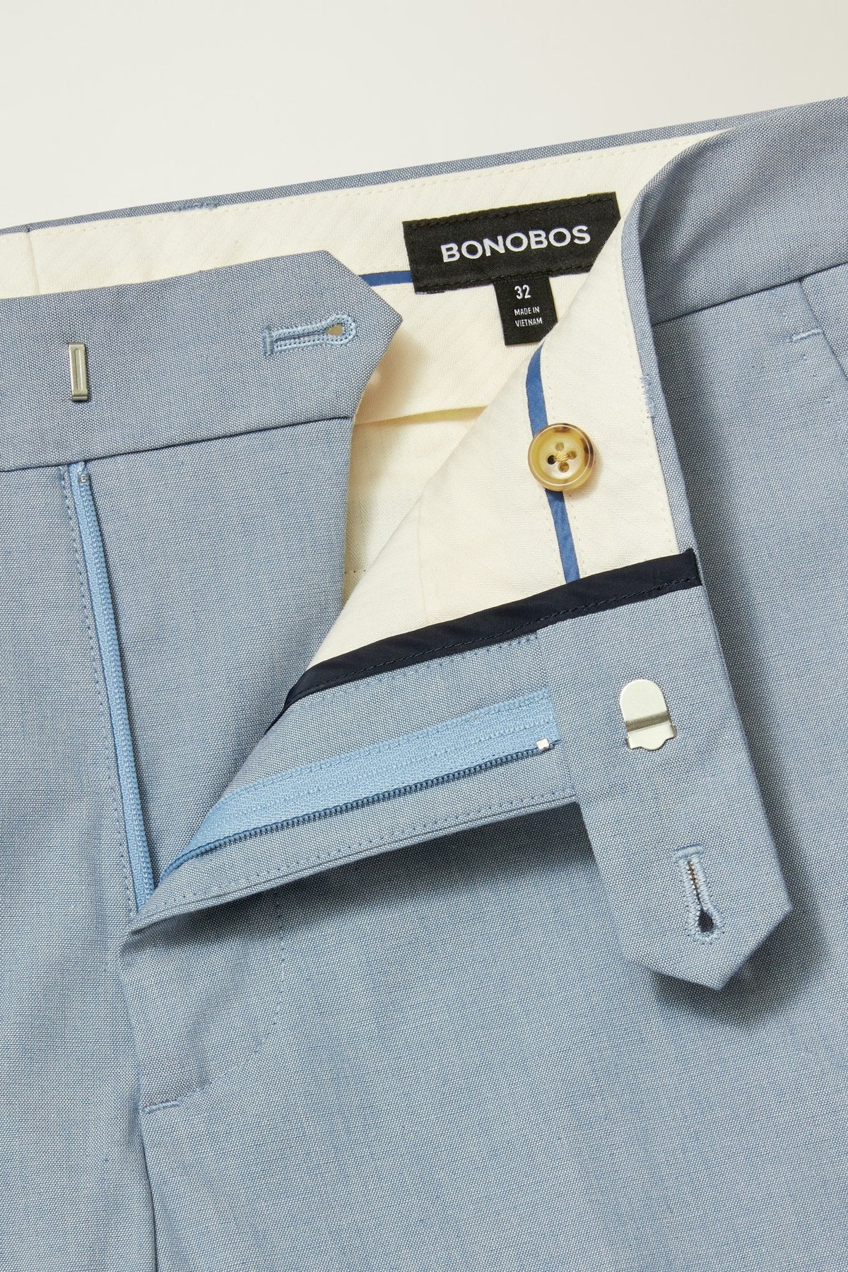 Portuguese Stretch Chambray Suit Pant