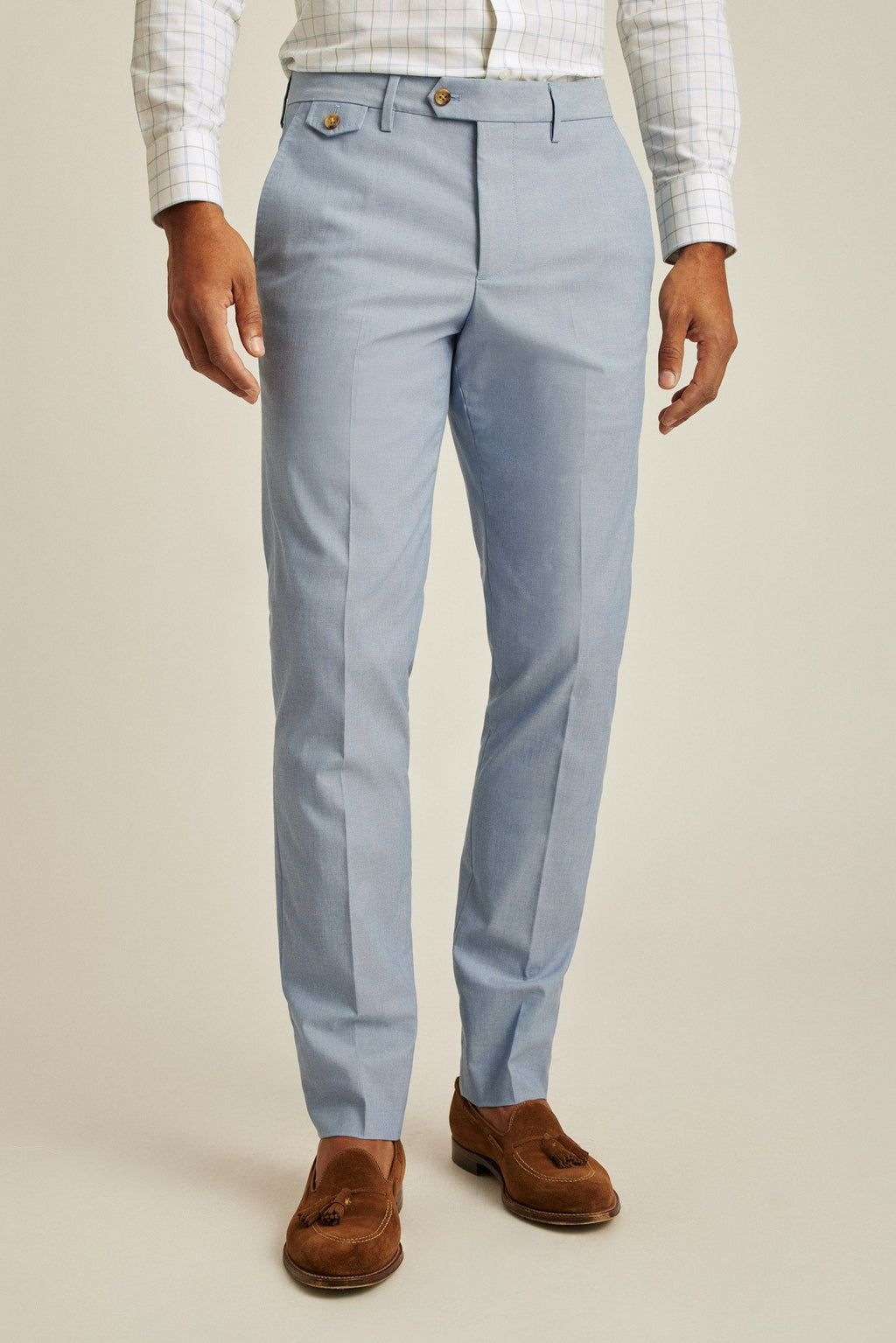 Portuguese Stretch Chambray Suit Pant