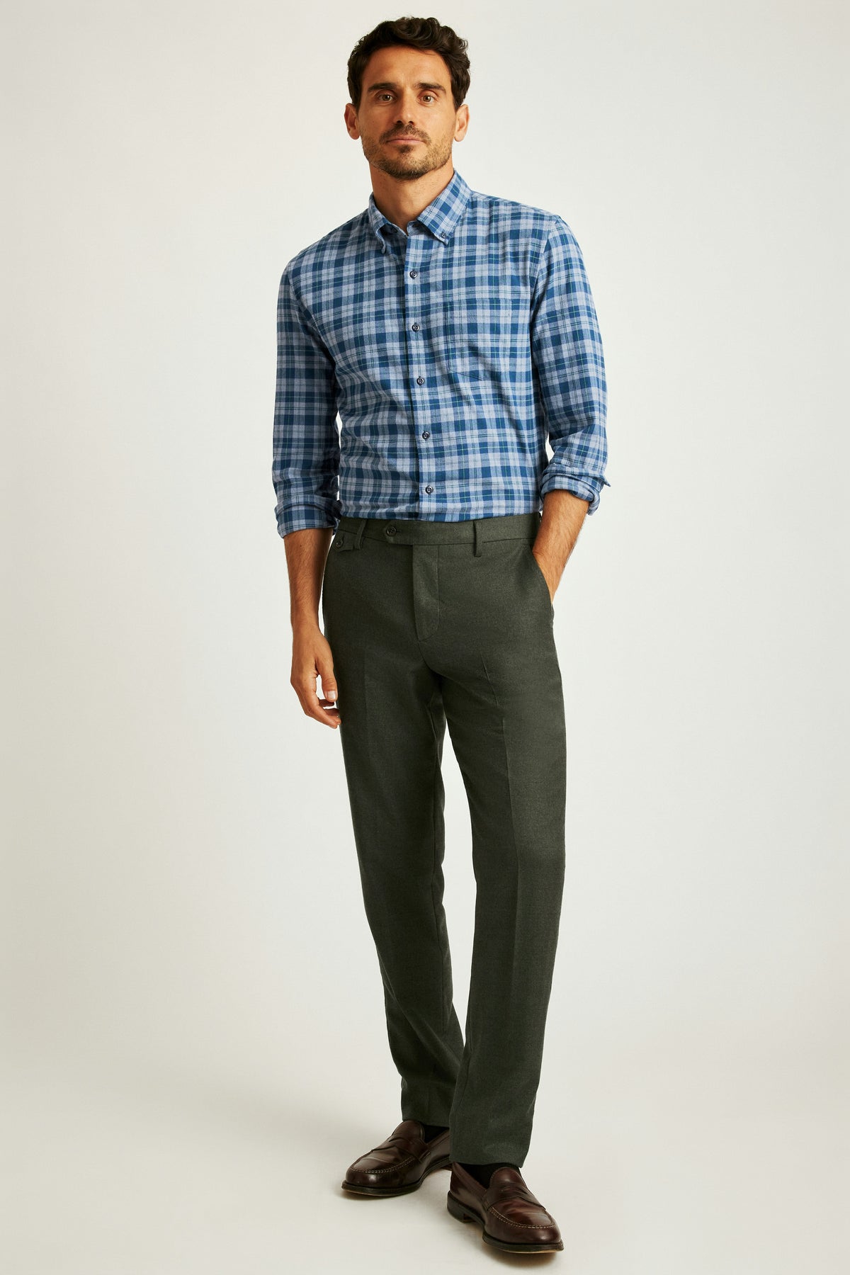 Jetsetter Italian Brushed Wool Dress Pant