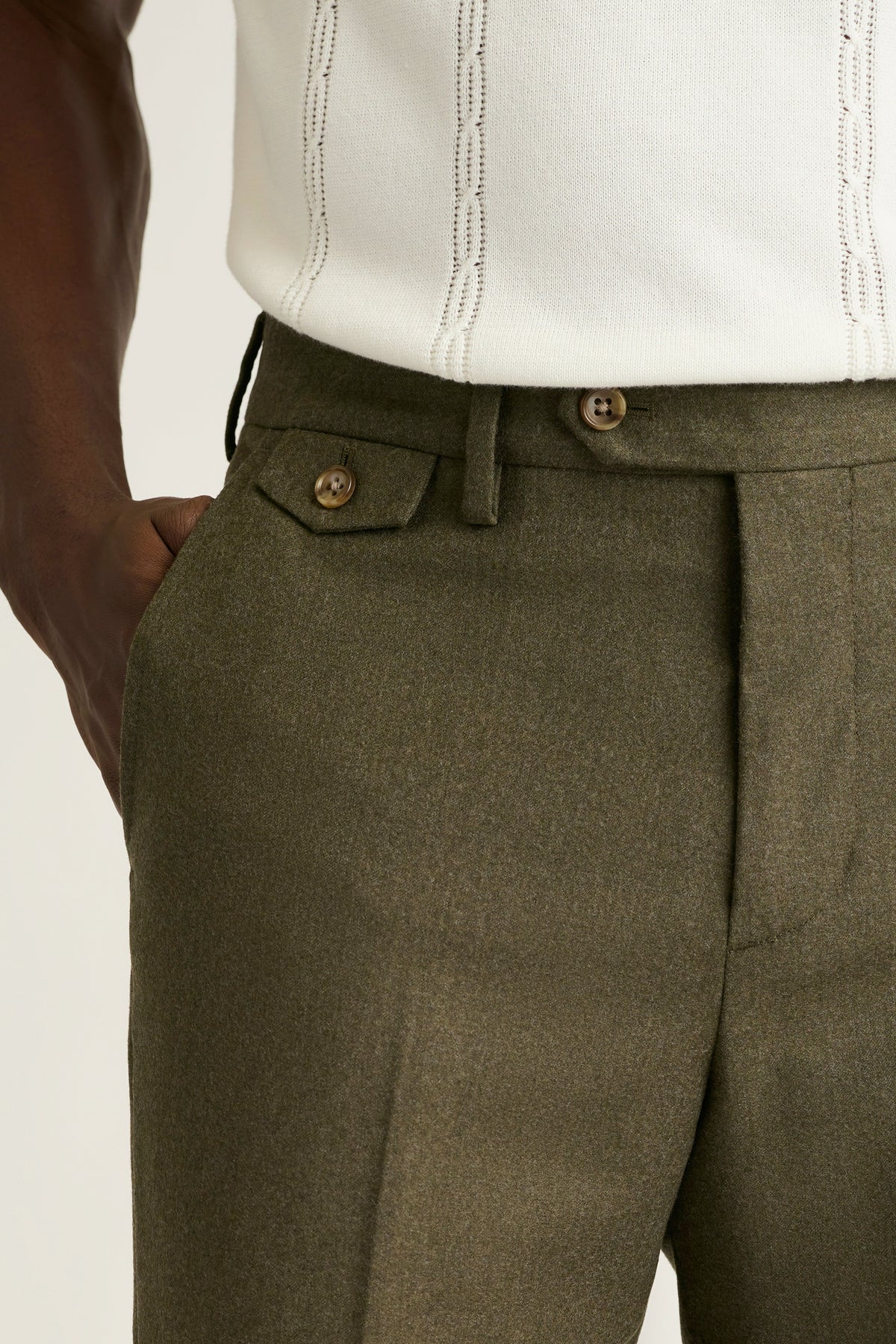 Jetsetter Italian Brushed Wool Dress Pant