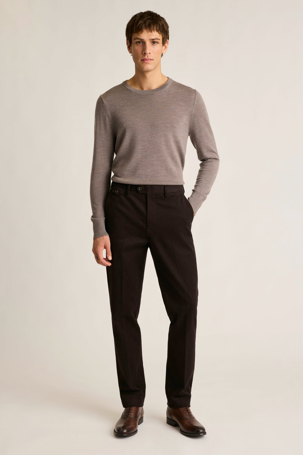 Jetsetter Italian Brushed Cotton Dress Pant
