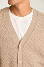 Merino Blend Cable Cardigan