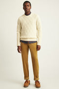 Wool Cable Crew Neck Sweater