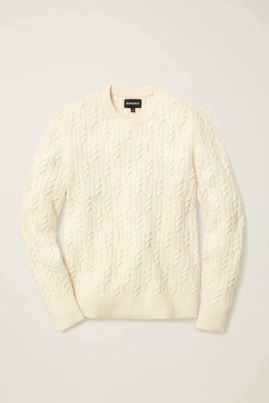 Wool Cable Crew Neck Sweater