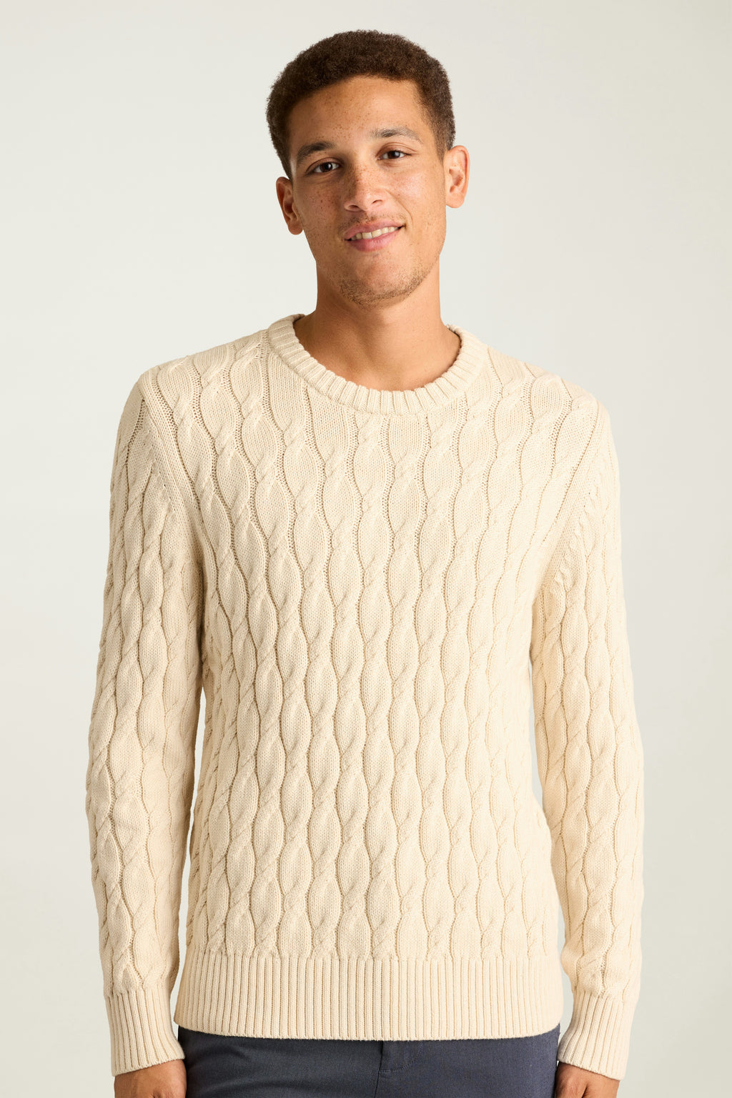 Italian Cotton Cable Sweater