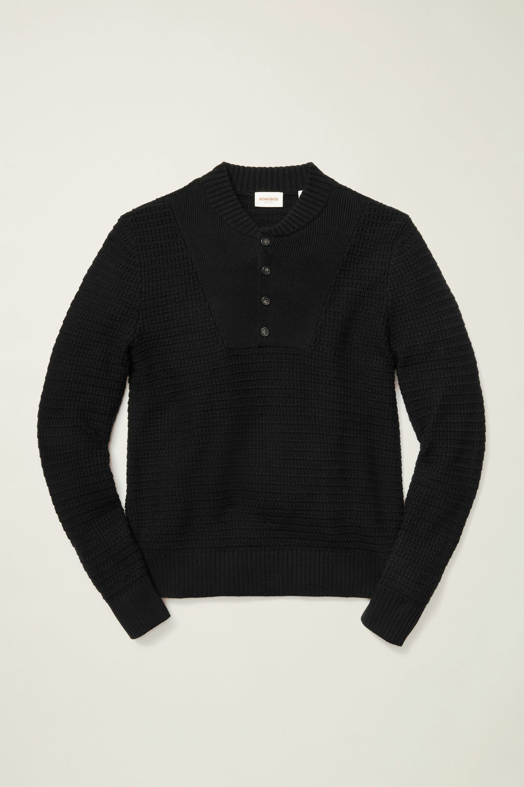 Cotton Cashmere Henley Sweater