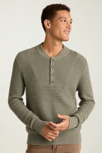 Cotton Cashmere Henley Sweater