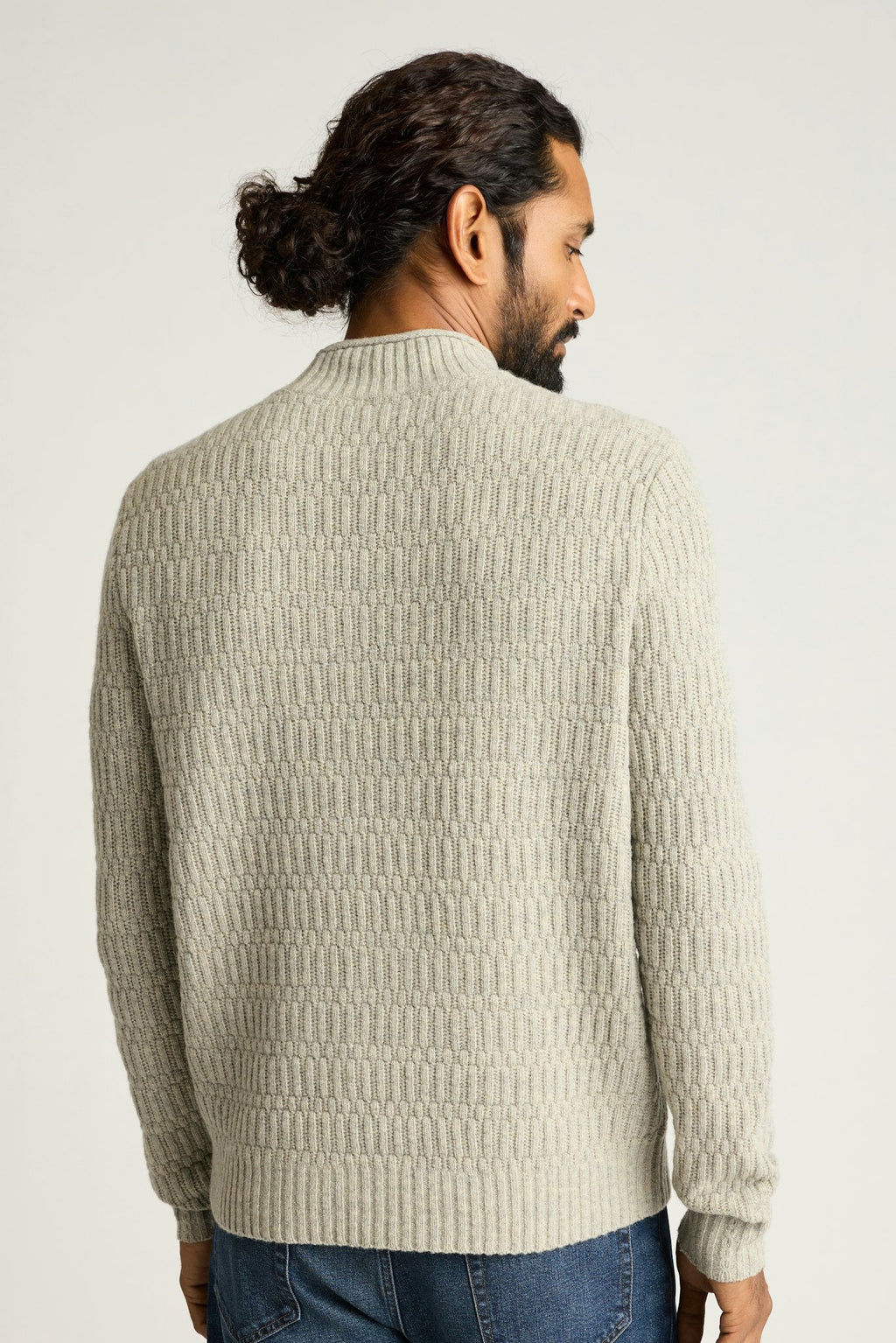 Merino Blend Mock Neck Sweater