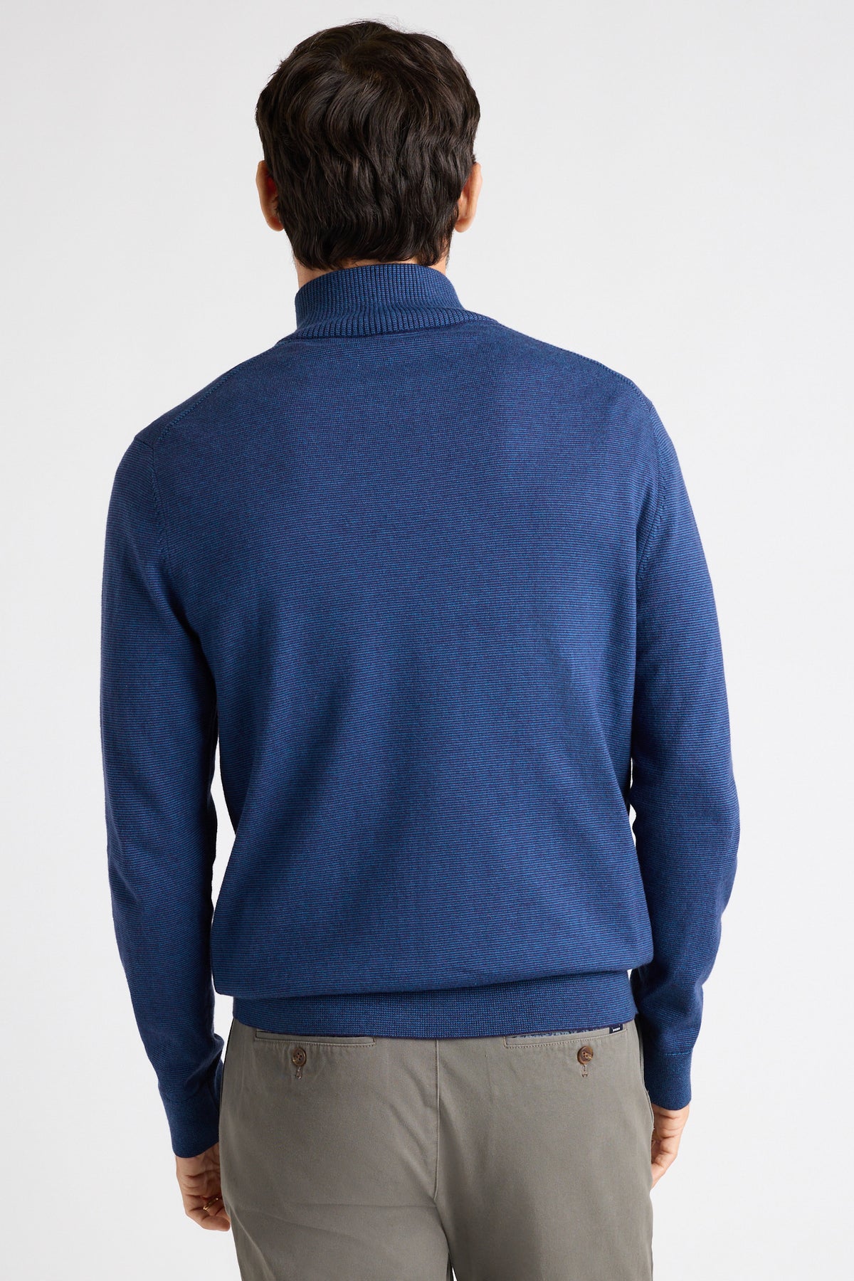 Washable Cotton Cashmere Quarter Zip