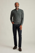 Washable Cotton Cashmere Quarter Zip