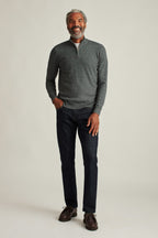 Washable Cotton Cashmere Quarter Zip
