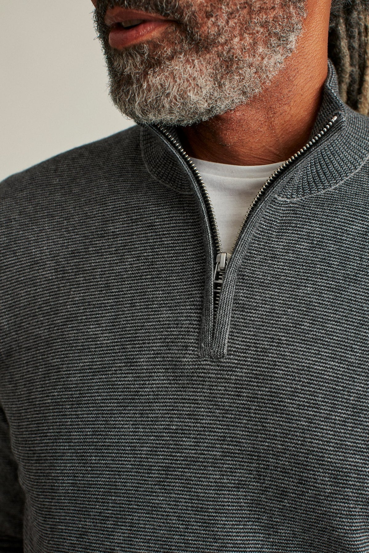 Washable Cotton Cashmere Quarter Zip