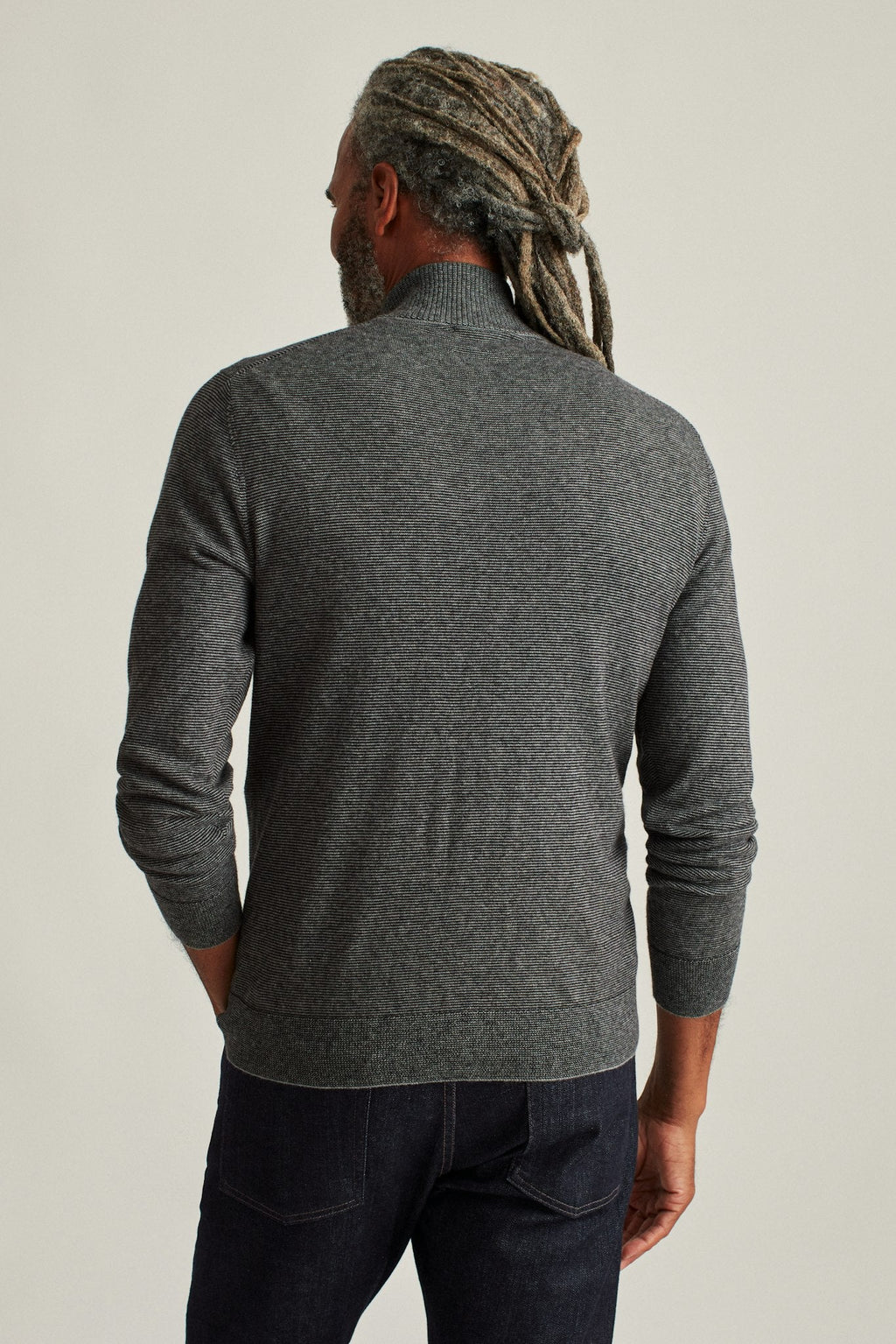 Washable Cotton Cashmere Quarter Zip