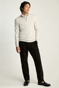 Washable Cotton Cashmere Quarter Zip