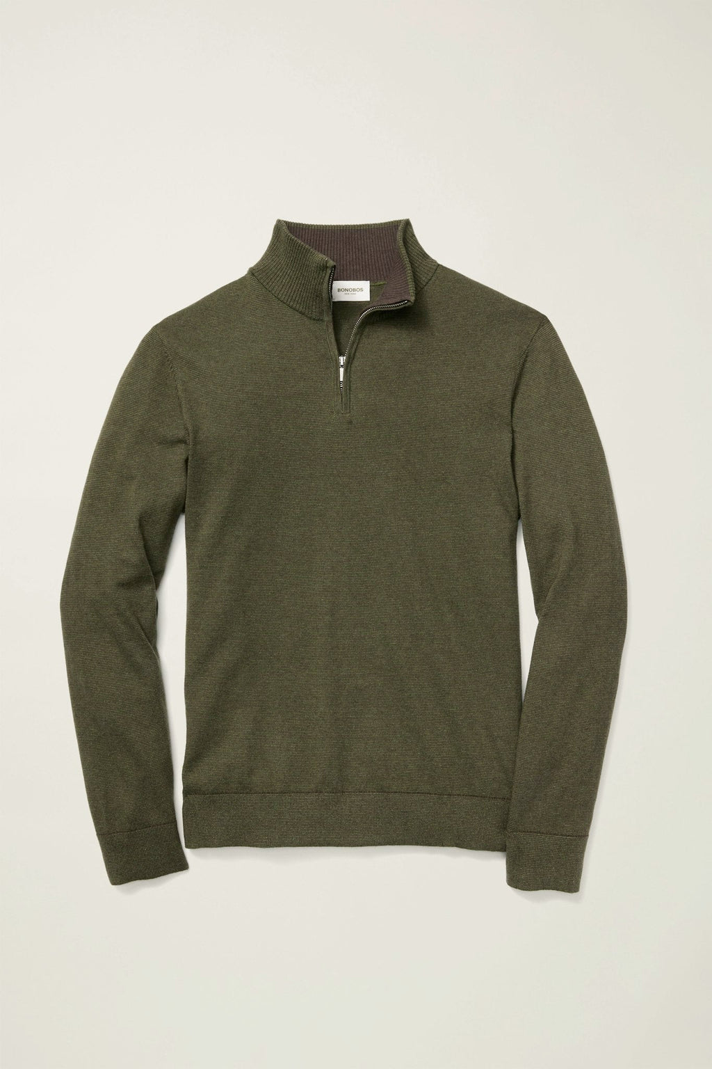 Washable Cotton Cashmere Quarter Zip