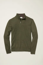 Washable Cotton Cashmere Quarter Zip
