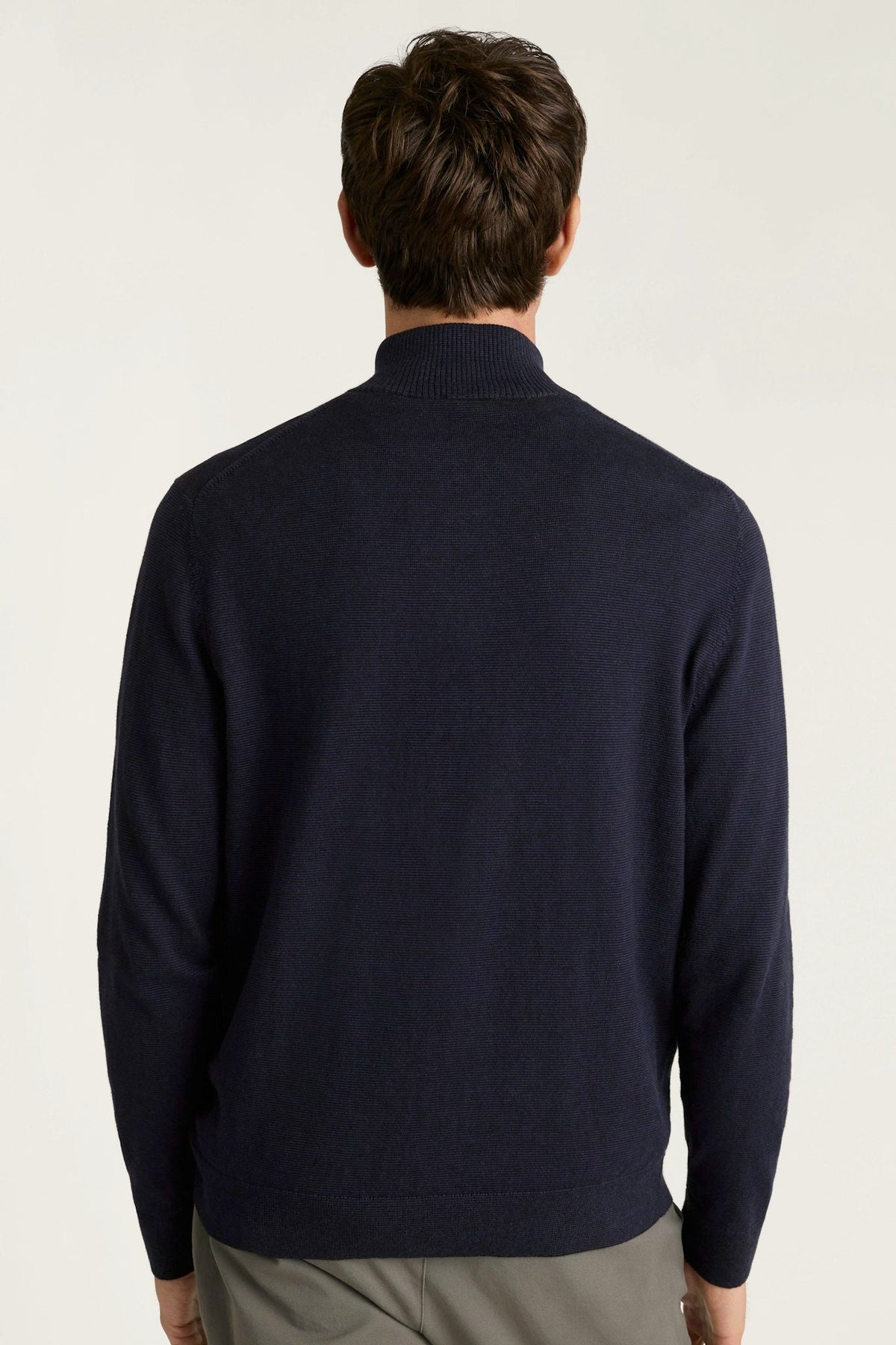 Washable Cotton Cashmere Quarter Zip