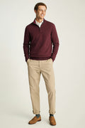Washable Cotton Cashmere Quarter Zip