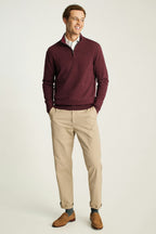 Washable Cotton Cashmere Quarter Zip
