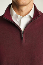 Washable Cotton Cashmere Quarter Zip