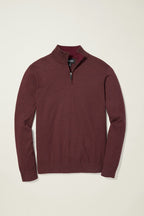 Washable Cotton Cashmere Quarter Zip