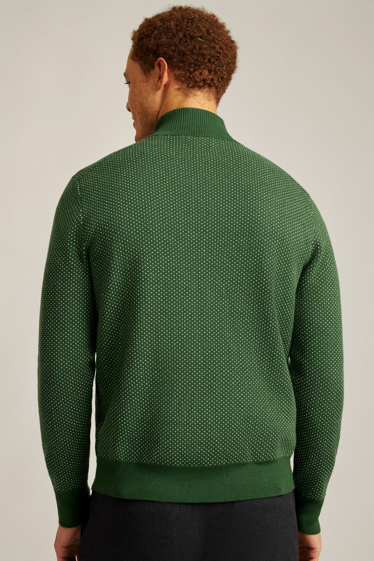 Washable Cotton Cashmere Quarter Zip