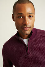 Washable Cotton Cashmere Quarter Zip