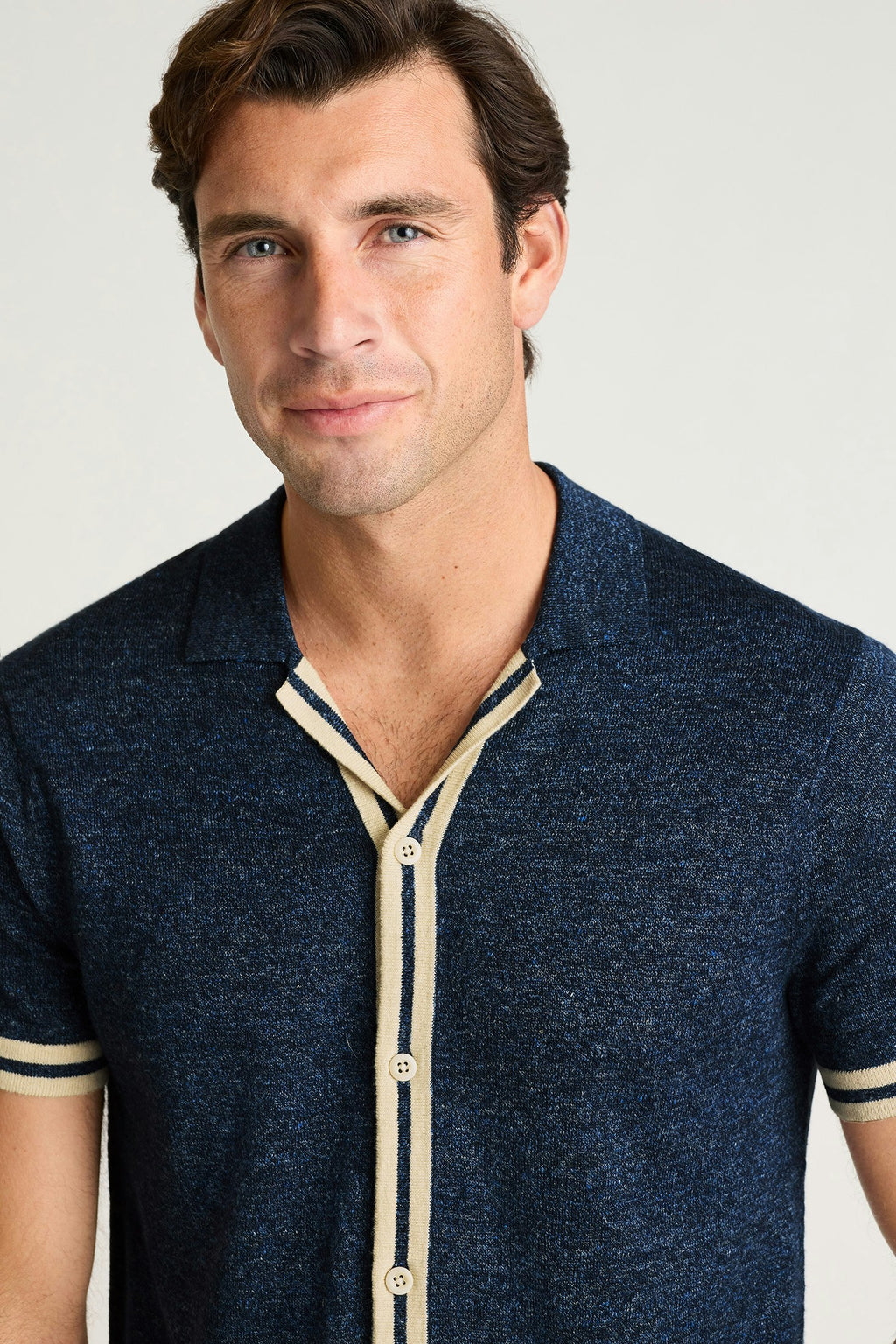 Hudson Linen Cotton Cabana Sweater Polo
