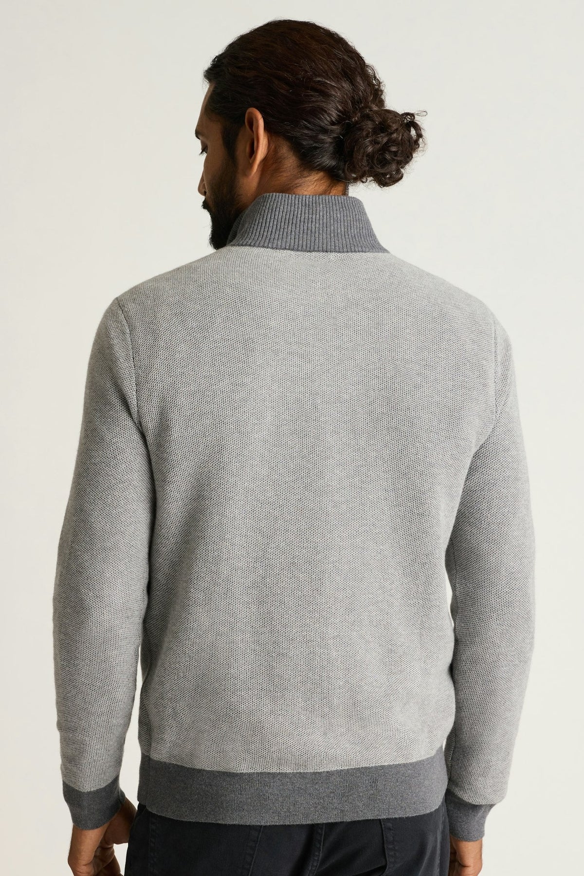 Washable Cotton Cashmere Quarter Zip