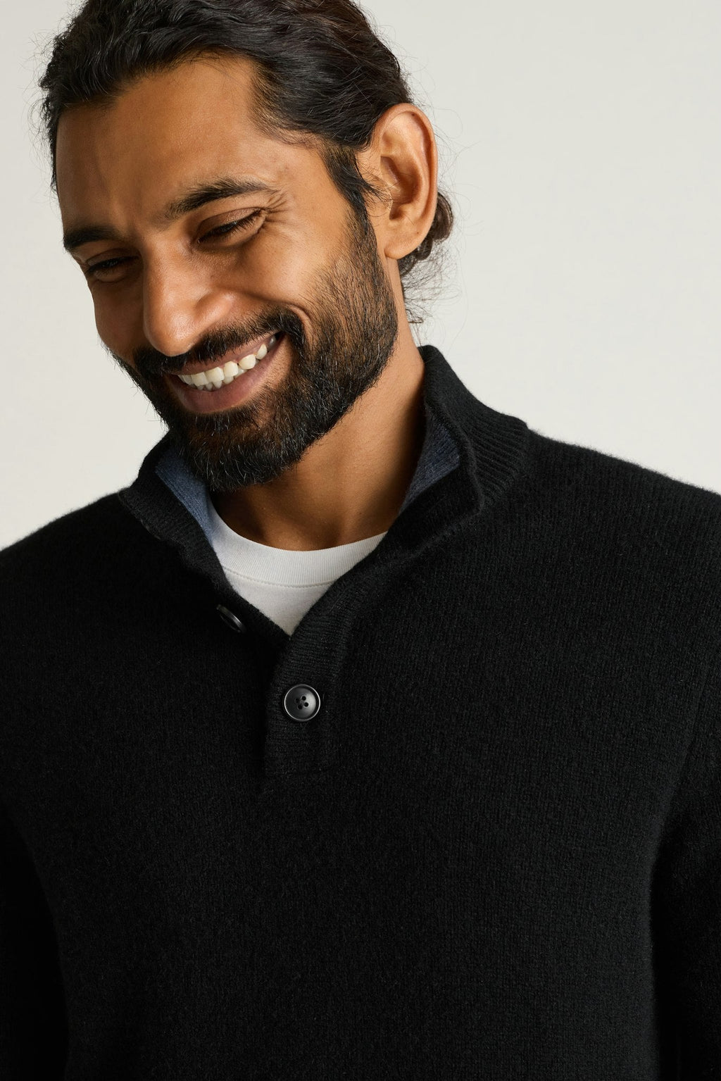 Italian Cashmere Mock Neck Sweater