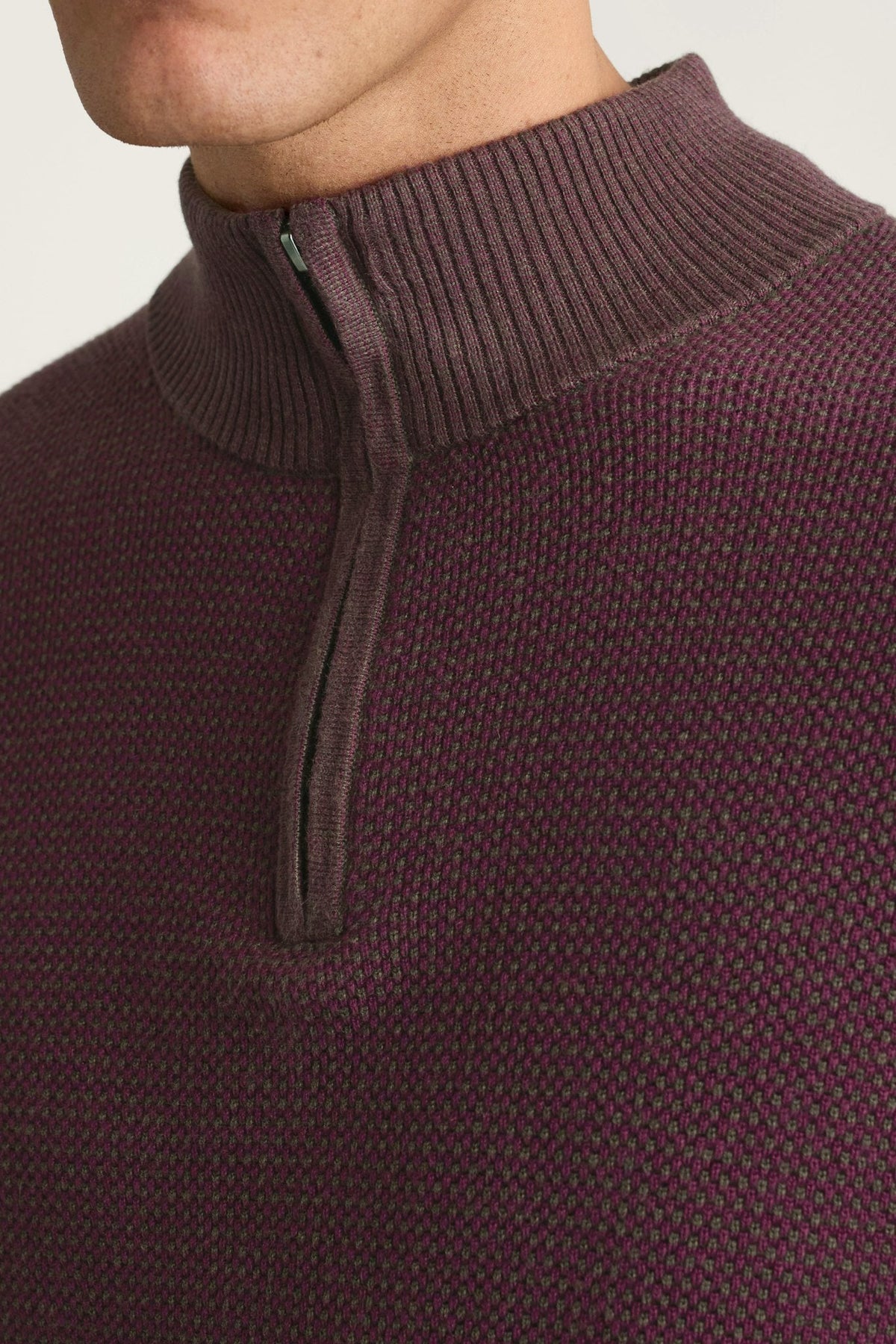 Washable Cotton Cashmere Quarter Zip