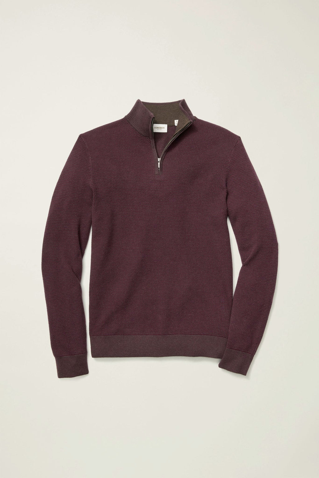Washable Cotton Cashmere Quarter Zip